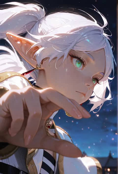 AI video #942 by Semi:nehey:: frieren, 1girl - by Semi:nehey: