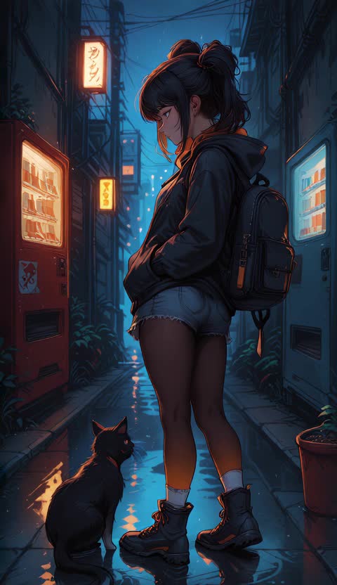AI video #959 by Semi:nehey:: 1girl, solo - by Semi:nehey: