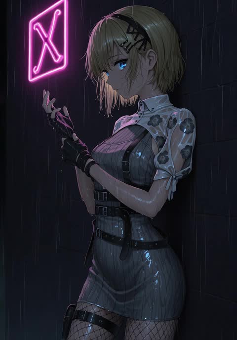 AI video #1014 by Semi:nehey:: 1girl, solo - by Semi:nehey: