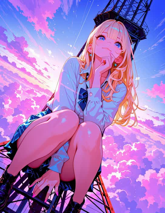 AI video #1088 by Semi:nehey:: 1girl, solo - by Semi:nehey: