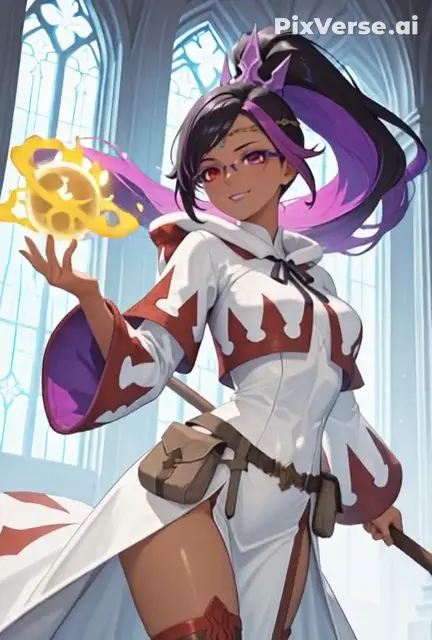 AI video #1184 by ArmetDaraco: white mage, 1girl - by ArmetDaraco