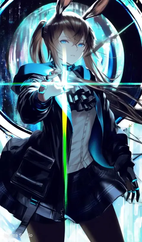 AI video #1433 by RicemanT: amiya (arknights), 1girl - by RicemanT